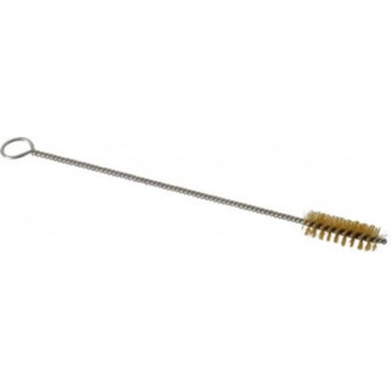 PRO-SOURCE 1 Long x 1/4 Diam Brass Twisted Wire Bristle Brush Single Spiral, 4 OAL, 0.003 Wire Diam, 0.062 Shank Diam 04994 – 03716222