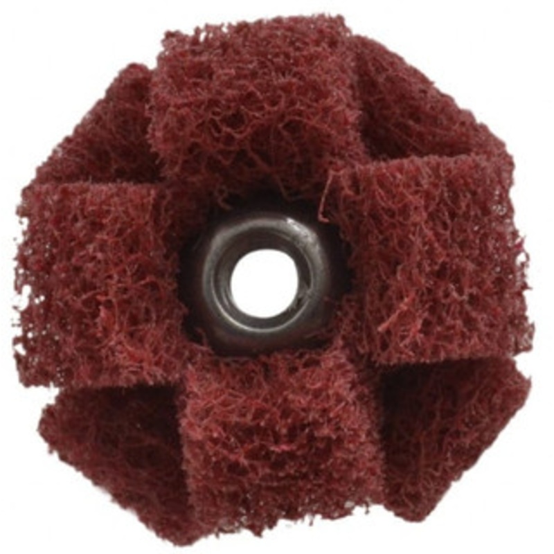 Standard Abrasives 1 x 3/8 Very Fine 2 Ply Cross Buff 8-32 Threaded Hole, 20,000 Max RPM 7000046829 – 88075288