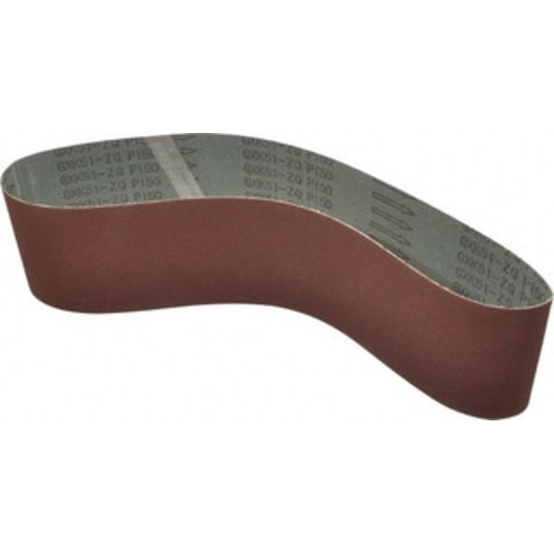 Tru-Maxx 4 Wide x 36 OAL, 150 Grit, Aluminum Oxide Abrasive Belt Aluminum Oxide, Very Fine, Coated, X Weighted Cloth Backing 7278 – 00446096