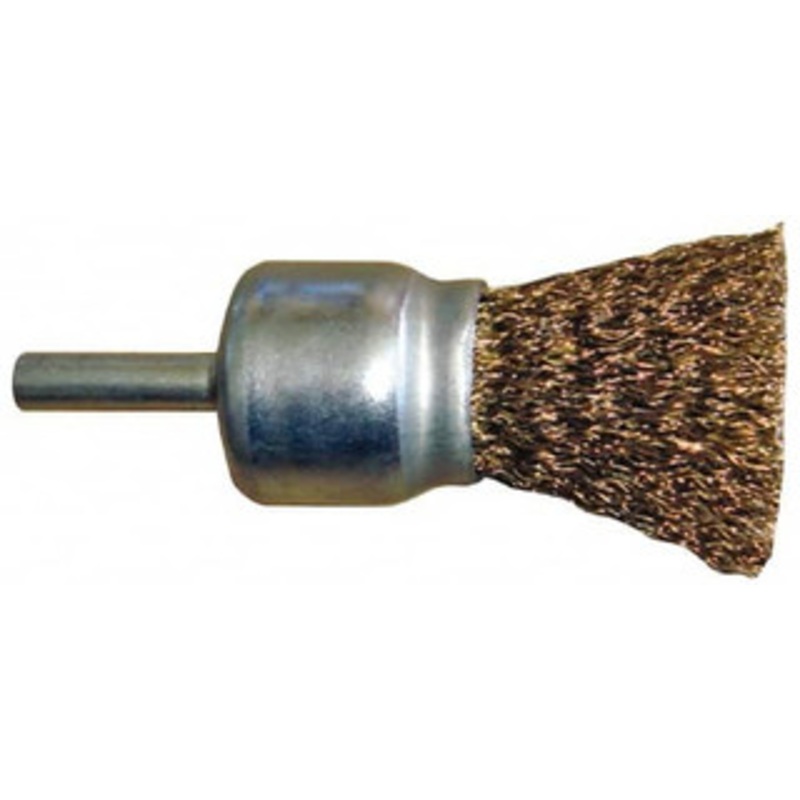 Value Collection 4 Diam Brass Flared End Brush 1-3/4 Trim Length, 1/4 Shank Diam, 15,000 Max RPM 0402506350-2 – 74038456