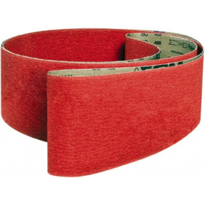 VSM Abrasives Corp. 1 Wide x 42 OAL, 120 Grit, Ceramic Abrasive Belt Ceramic, Medium, Coated, X Weighted Cloth Backing, Wet/Dry 319614 – 35782275
