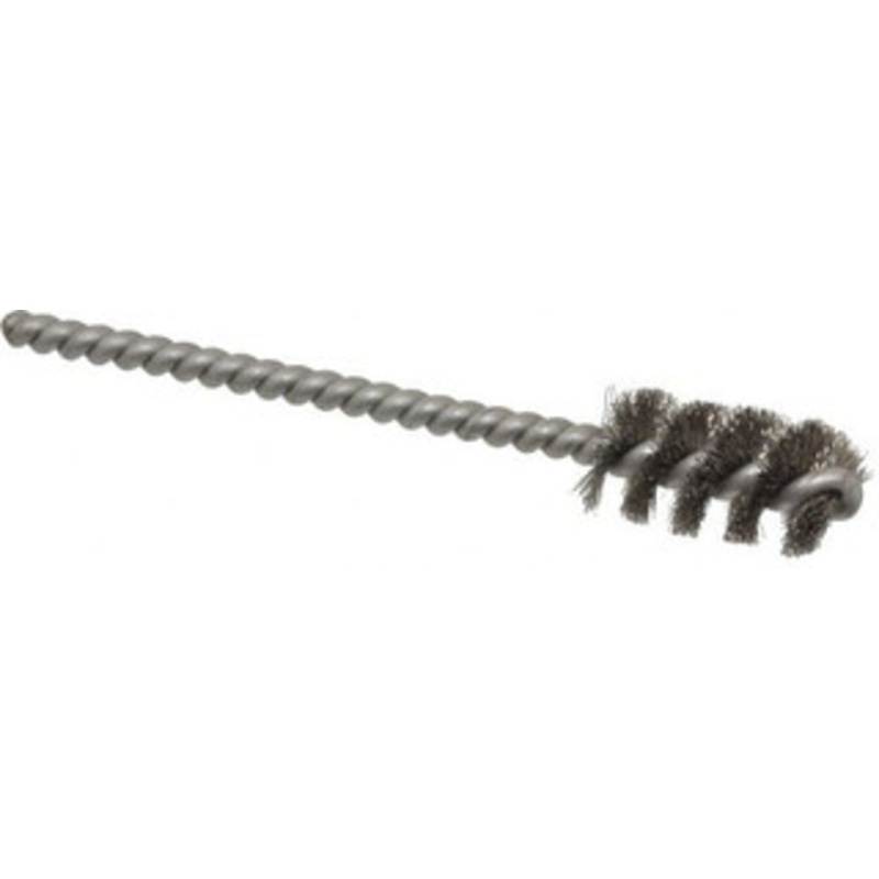 Weiler Abrasives 1/2 Diam Helical Stainless Steel Tube Brush 0.005 Filament Diam, 1 Brush Length, 3-1/2 OAL, 3/16 Diam Stainless Steel Shank 21083 – 75850560