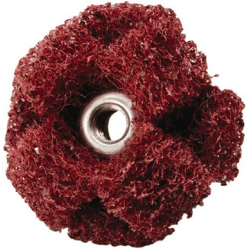 3M 1-1/2 x 3/8 Very Fine 2 Ply Cross Buff 8-32 Threaded Hole, 20,000 Max RPM 7000121147 – 43969955