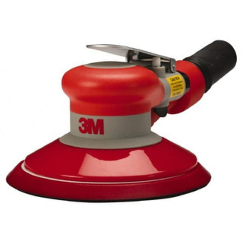 3M 12,000 OPM, 17 CFM Air Consumption, 90 psi Air Pressure, Palm Air Orbital Sander Round Pad, 3/8 Inlet 7100138308 – 93823821