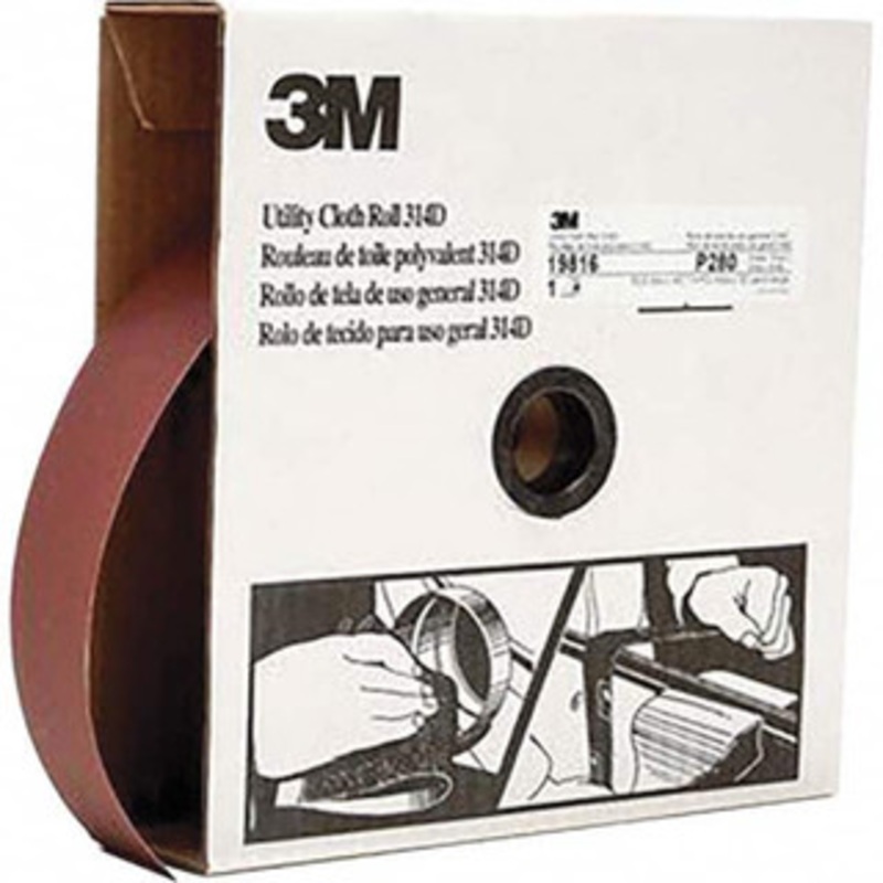 3M 2 x 50 Yd 280 Grit Aluminum Oxide Shop Roll Extra Fine Grade, J Weighted Cloth Backing 7000118536 – 06363642