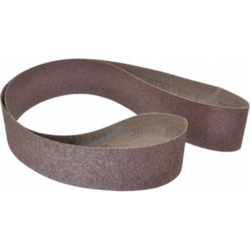 3M 3 Wide x 72 OAL, 36 Grit, Aluminum Oxide Abrasive Belt Aluminum Oxide, Very Coarse, Coated, X Weighted Cloth Backing, Series 341D 7010515794 – 00377176