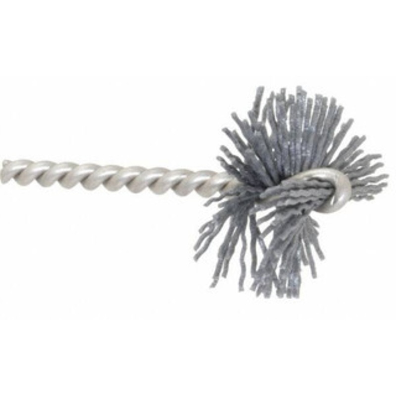 Made in USA 1-3/4 Diam Helical Nylon Tube Brush 0.04 Filament Diam, 1 Brush Length, 3-1/2 OAL, 1/4 Diam Stainless Steel Shank 07-1018 – 63764989