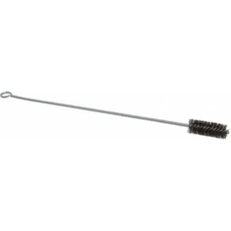 Made in USA 2-1/2 Long x 1 Diam Stainless Steel Twisted Wire Bristle Brush Double Spiral, 18 OAL, 0.006 Wire Diam, 0.235 Shank Diam 09-221618 – 03716636