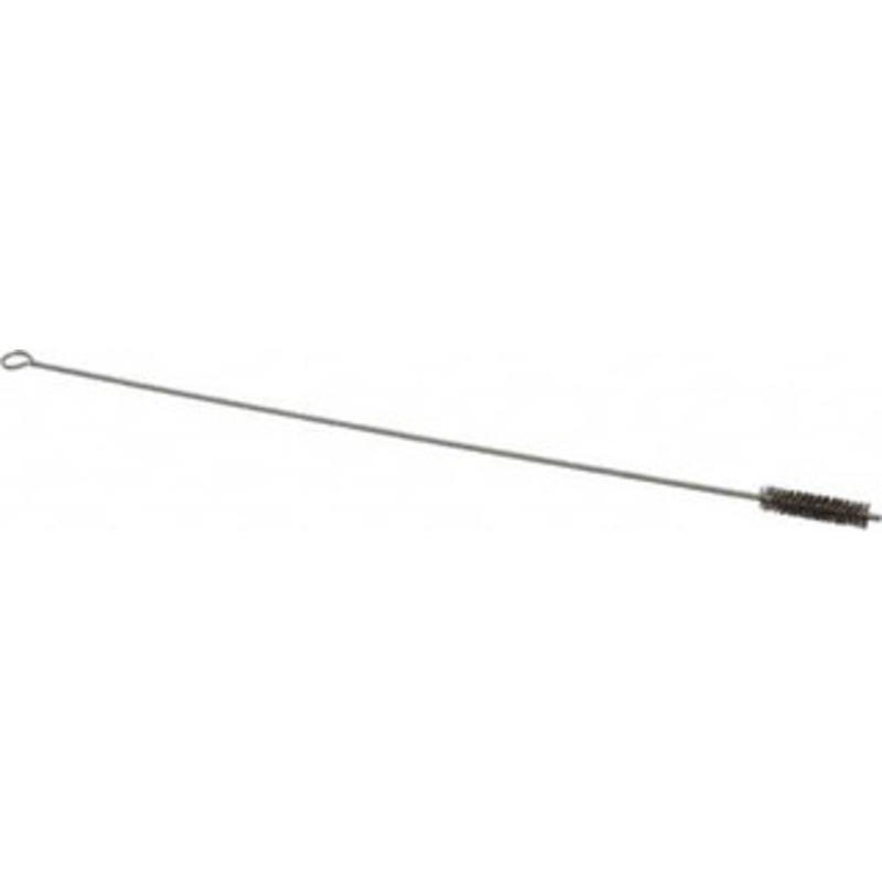Made in USA 2 Long x 1/2 Diam Stainless Steel Twisted Wire Bristle Brush Double Spiral, 18 OAL, 0.004 Wire Diam, 0.11 Shank Diam 09-420818 – 03716412