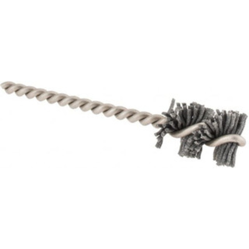 Made in USA 5/8 Diam Helical Nylon Tube Brush 0.04 Filament Diam, 1 Brush Length, 3-1/2 OAL, 0.162 Diam Stainless Steel Shank 381023 – 63764880