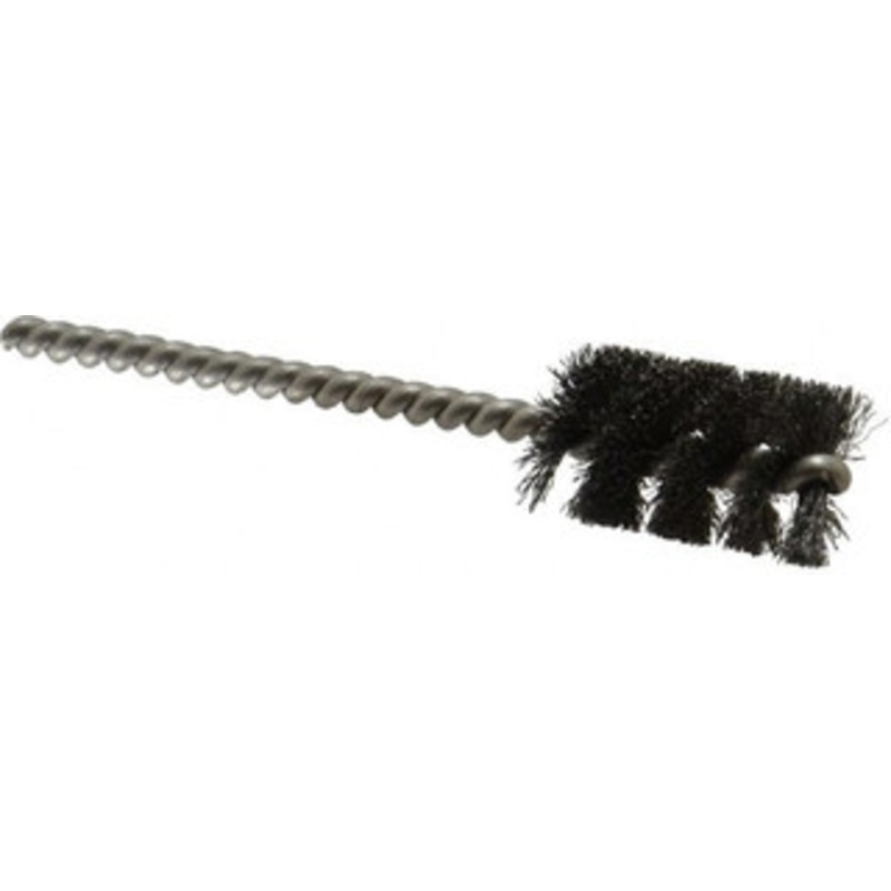 Made in USA 5/8 Diam Helical Steel Tube Brush 0.005 Filament Diam, 1 Brush Length, 3-1/2 OAL, 0.162 Diam Stainless Steel Shank 09-401015 – 03715406