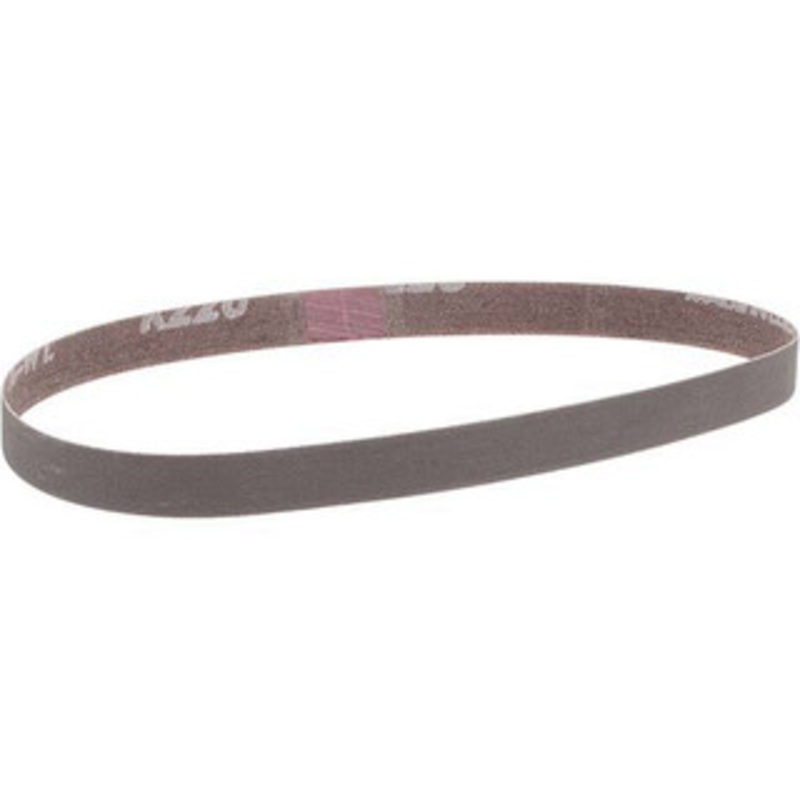 Norton 1/2 Wide x 18 OAL, 320 Grit, Aluminum Oxide Abrasive Belt Aluminum Oxide, Extra Fine, Coated, Series R228 78072748676 – 82108259