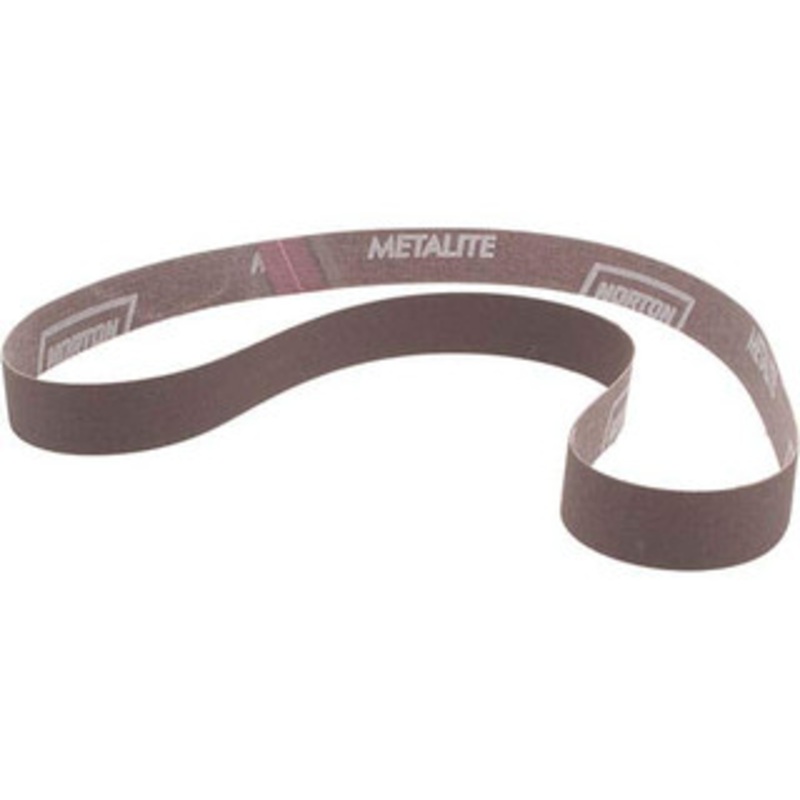 Norton 1 Wide x 42 OAL, 220 Grit, Aluminum Oxide Abrasive Belt Aluminum Oxide, Very Fine, Coated, X Weighted Cloth Backing, Series R228 78072720871 – 75761304
