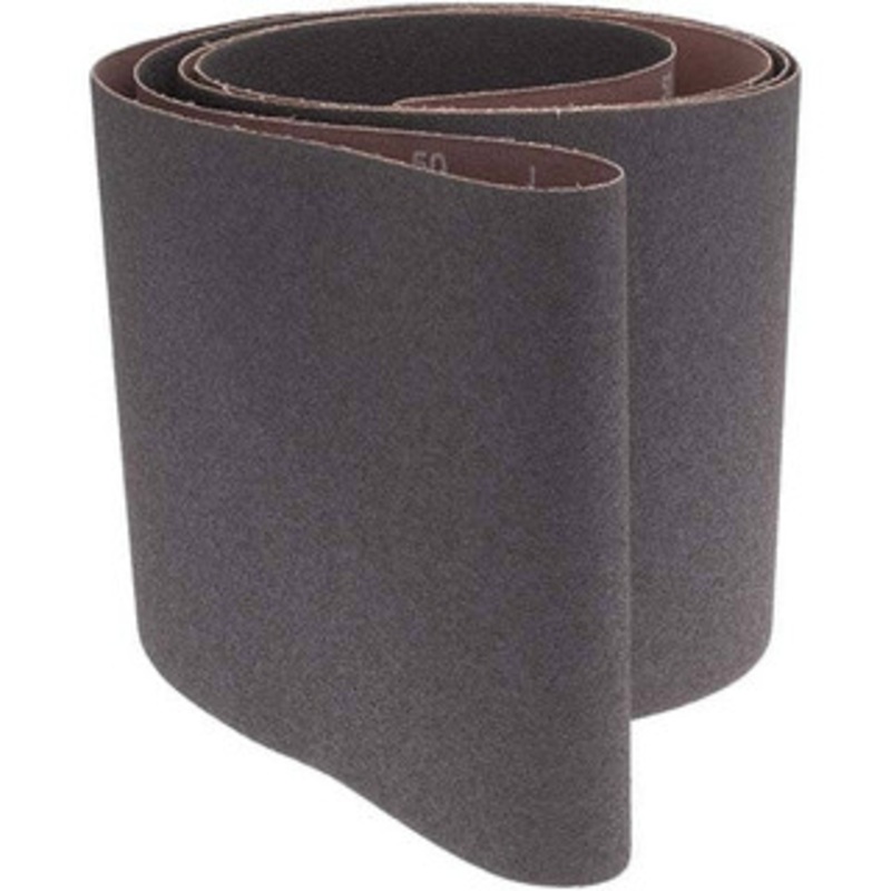 Norton 8 Wide x 107 OAL, 50 Grit, Aluminum Oxide Abrasive Belt Aluminum Oxide, Coarse, Coated, X Weighted Cloth Backing, Series R228 78072749887 – 05804059