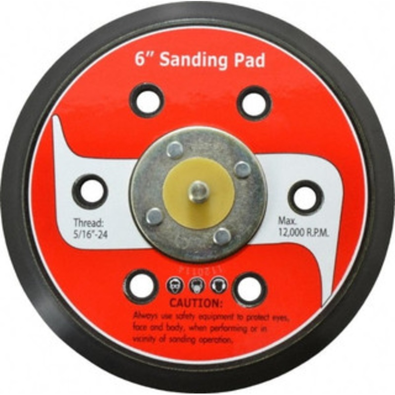 PRO-SOURCE 6 Diam Hook & Loop Disc Backing Pad 5/16 Shank Diam, 12,000 RPM 5590003510PRO – 63471684