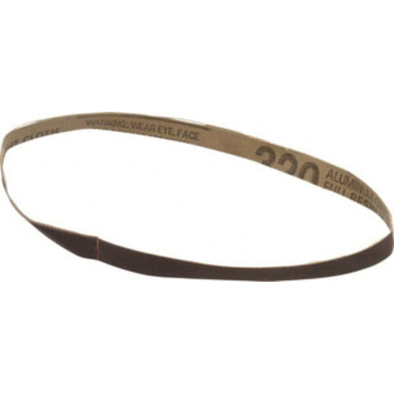 Tru-Maxx 1/2 Wide x 18 OAL, 320 Grit, Aluminum Oxide Abrasive Belt Aluminum Oxide, Extra Fine, Coated 7061 – 96296272