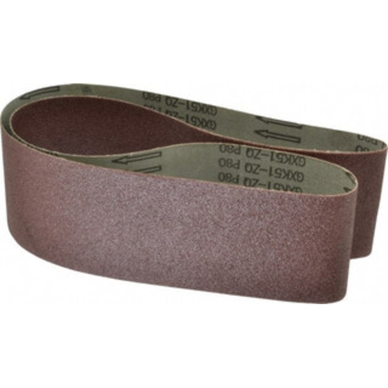 Tru-Maxx 4 Wide x 54 OAL, 80 Grit, Aluminum Oxide Abrasive Belt Aluminum Oxide, Medium, Coated 7296 – 85576486