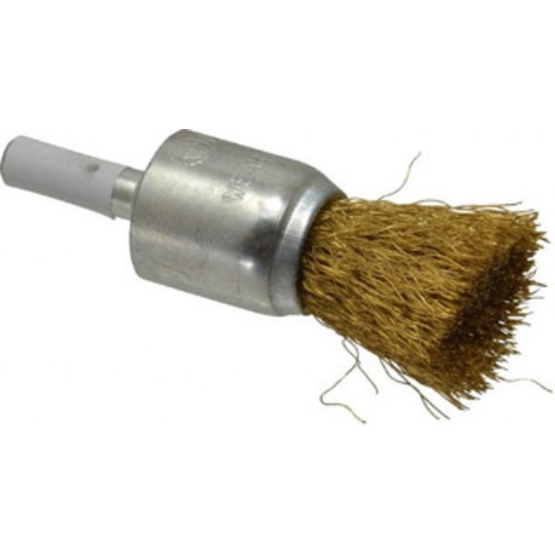 Value Collection 3/4 Diam Brass End Brush 7/8 Trim Length, 1/4 Shank Diam, 20,000 Max RPM 0401906320 – 74038241