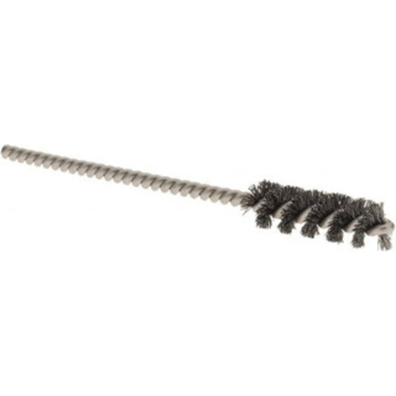 Weiler Abrasives 5/16 Diam Helical Steel Tube Brush 0.005 Filament Diam, 1 Brush Length, 3-1/2 OAL, 1/8 Diam Stainless Steel Shank 21175 – 75851204