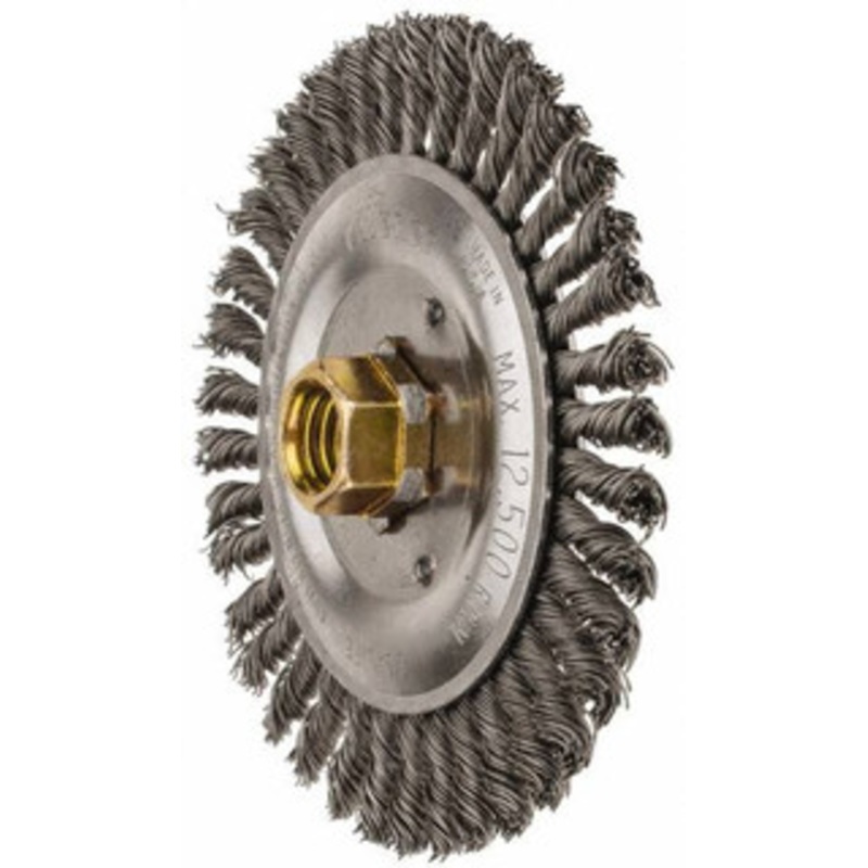 Weiler Abrasives 5 OD, 5/8 Arbor Hole, Stringer Bead Steel Wheel Brush 3/16 Face Width, 7/8 Trim Length, 0.02 Filament Diam, 12,500 RPM 94058 – 63467740