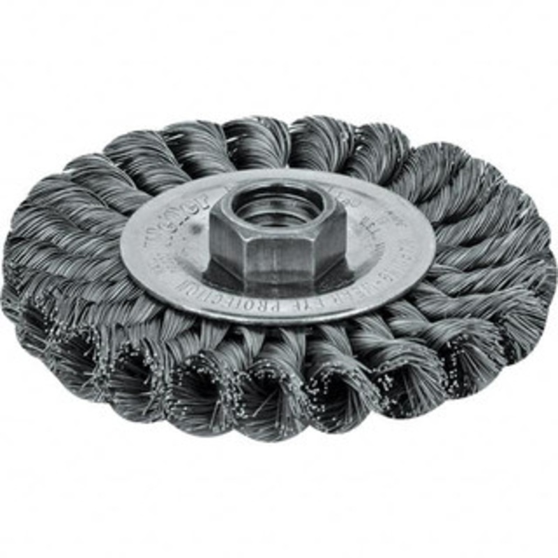 Weiler Abrasives 6 OD, 5/8 Arbor Hole, Crimped Steel Wheel Brush 3/4 Face Width, 1-7/16 Trim Length, 0.014 Filament Diam, 6,000 RPM 98535 – 75843383