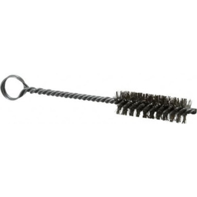 Made in USA 2 Long x 5/8 Diam Stainless Steel Twisted Wire Bristle Brush Double Spiral, 5-1/2 OAL, 0.008 Wire Diam, 0.209 Shank Diam 09-221004 – 03716560
