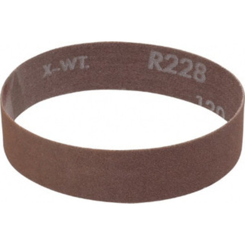 Norton 1 Wide x 12 OAL, 120 Grit, Aluminum Oxide Abrasive Belt Aluminum Oxide, Fine, Coated, Series R228 78072747203 – 82108242