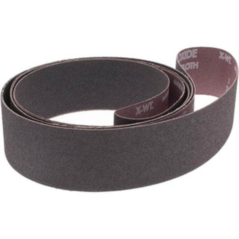 Norton 2 Wide x 132 OAL, 80 Grit, Aluminum Oxide Abrasive Belt Aluminum Oxide, Medium, Coated, X Weighted Cloth Backing, Series R228 78072721440 – 05799085
