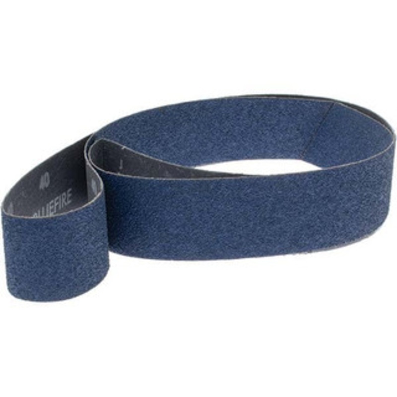 Norton 2 Wide x 60 OAL, 40 Grit, Zirconia Alumina Abrasive Belt Zirconia Alumina, Coarse, Coated, Y Weighted Cloth Backing, Dry, Series R821 78072727124 – 00466789