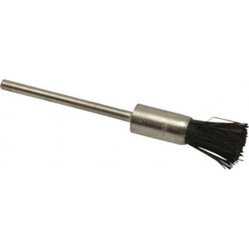 Osborn 1/4 Diam Stiff Hair Bridled End Brush 3/32 Shank Diam, 25,000 Max RPM 0007571900 – 00079897