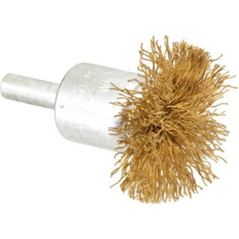 Value Collection 3/4 Diam Brass Flared End Brush 3/4 Trim Length, 1/4 Shank Diam, 15,000 Max RPM 04019061330-1 – 74038365