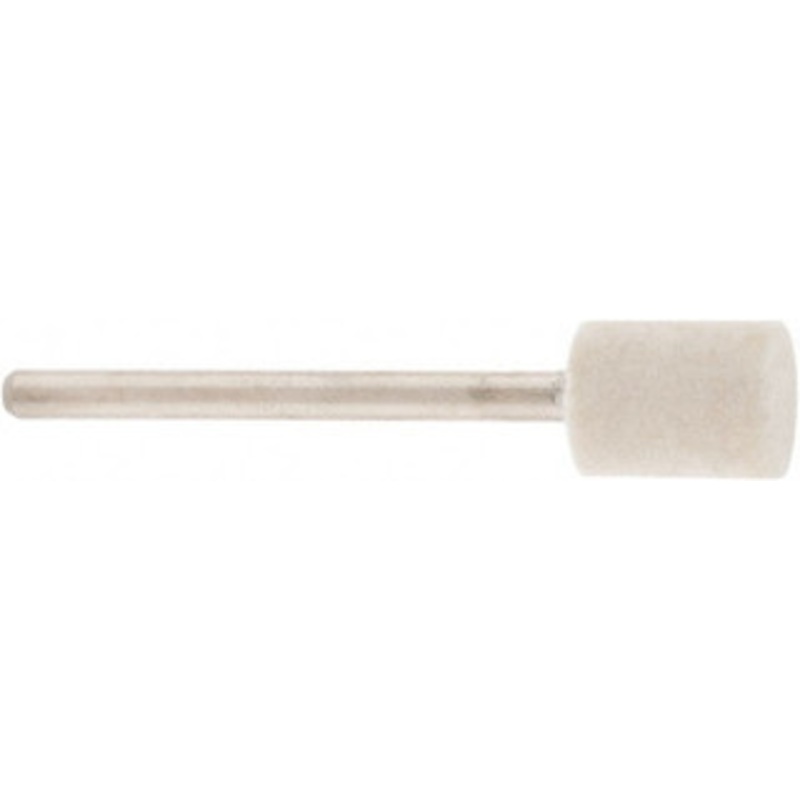 Value Collection 3/8 Diam 1/8 Shank Diam Rock Hard Density Cylinder Shaped Mounted Bob 1/2 Head Length, 2 Shank Length, Wool Felt 516116 – 91068205