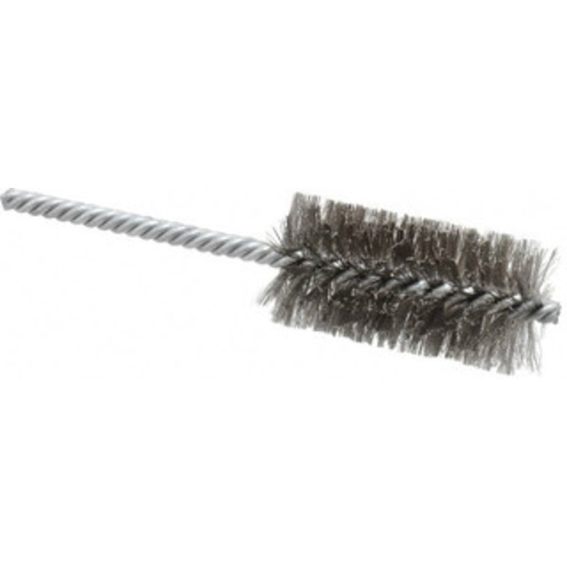 Weiler Abrasives 1-1/4 Diam Helical Stainless Steel Tube Brush Double Spiral, 0.006 Filament Diam, 2-1/2 Brush Length, 5-1/2 OAL, 1/4 Diam Shank 98377 – 75851378