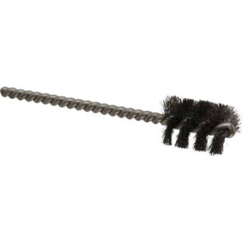 Weiler Abrasives 11/16 Diam Helical Steel Tube Brush 0.005 Filament Diam, 1 Brush Length, 3-1/2 OAL, 3/16 Diam Stainless Steel Shank 21144 – 75851097