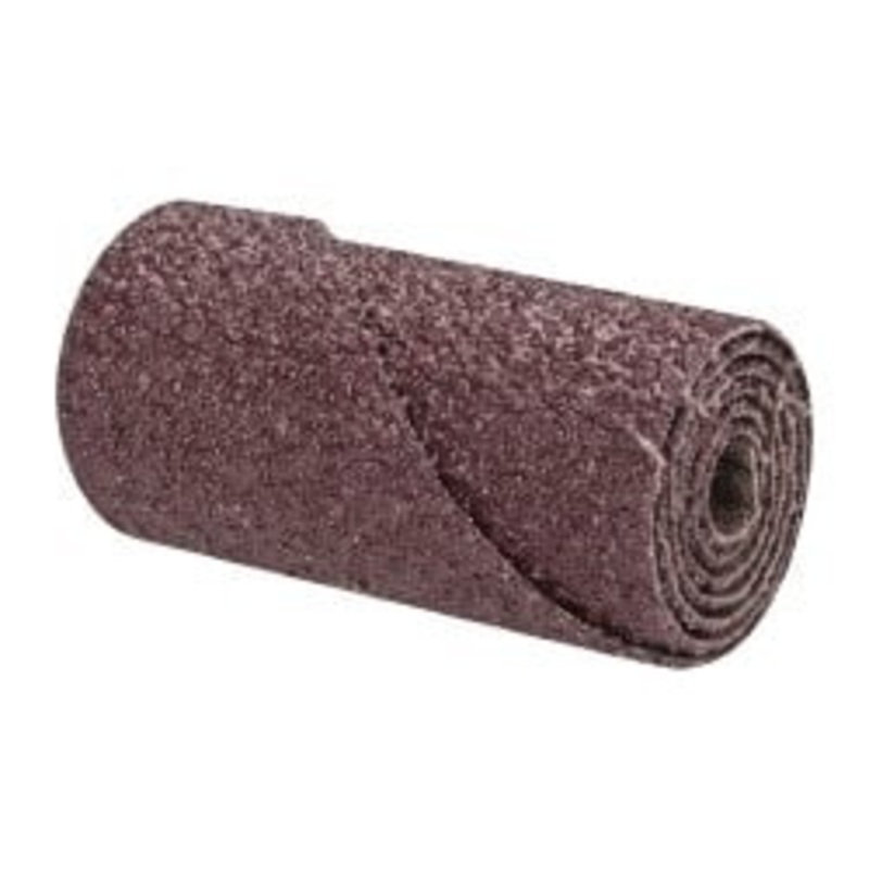 3M 1 Max Roll Diam x 2 OAL, 36 Grit Aluminum Oxide Straight Cartridge Roll 1/4 Pilot Hole Diam, Very Coarse Grade, X Weighted Cloth Backing, 12,000 Max RPM 7010327467 – 66013269