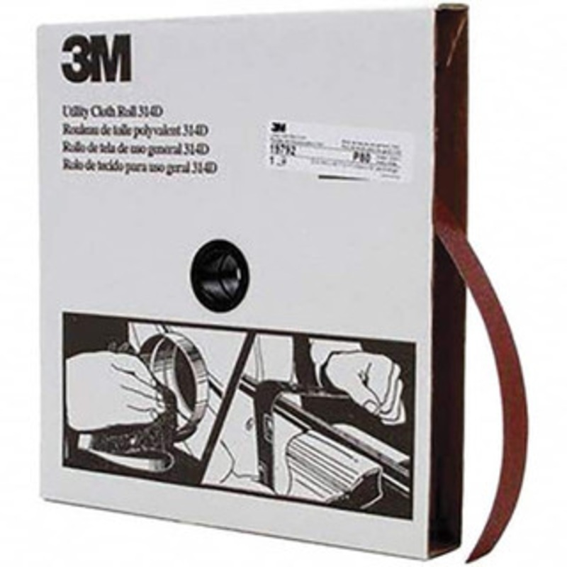 3M 1 x 50 Yd 80 Grit Aluminum Oxide Shop Roll Medium Grade, J Weighted Cloth Backing 7000118514 – 06363352