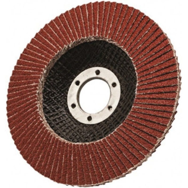 3M 7 80 Grit 5/8-11 Center Hole Type 27 Ceramic Flap Disc Medium Grade, Coated, Arbor Attachment, Cloth Backing, 8,600 RPM 7010363304 – 39180971