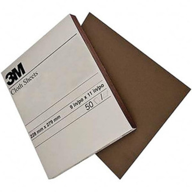 3M Emery Sanding Sheet 11 Long x 9 Wide, Coarse Grade, J Weighted Cloth Backing 7000118250 – 01798990