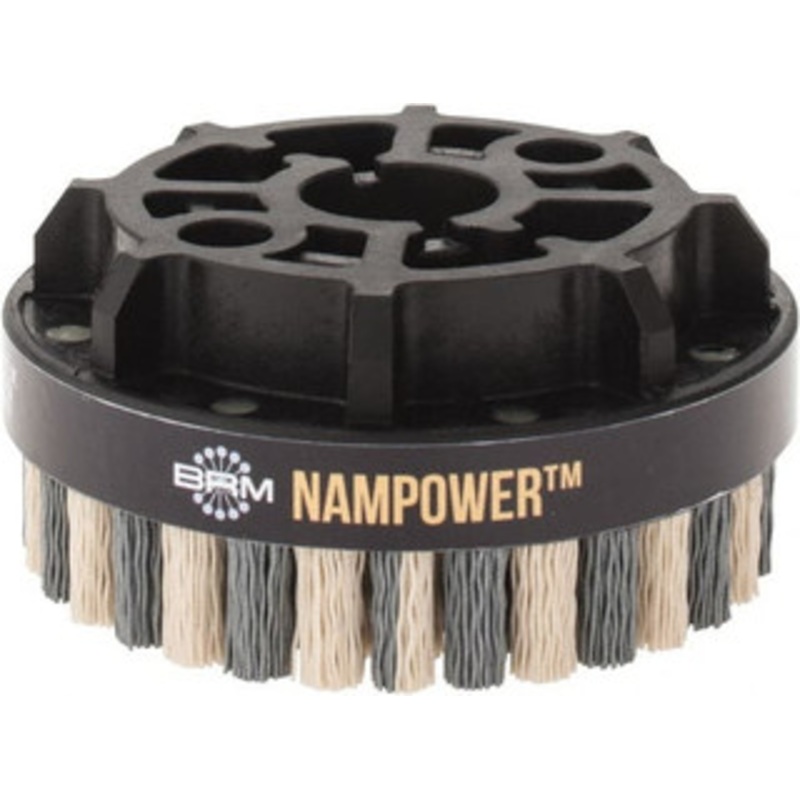 Brush Research Manufacturing 4 320 Grit Ceramic/Silicon Carbide Tapered Disc Brush Fine Grade, CNC Adapter Connector, 0.71 Trim Length, 7/8 Arbor Hole ADD10018320 – 92185149