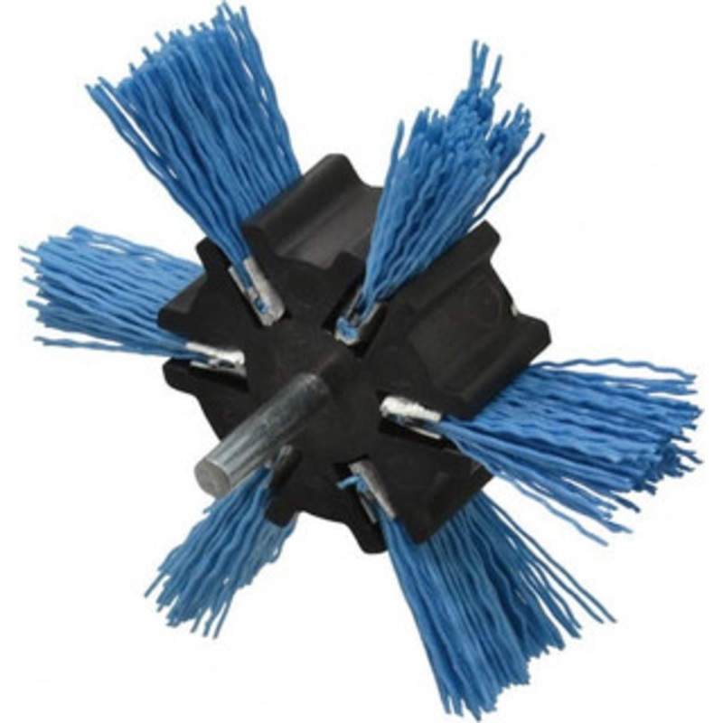 Dico 4 OD, 1/4 Shank Diam, Nylon Wheel Brush 1/4 Shank, 240 Grit 505-788(BLUE) – 00549329