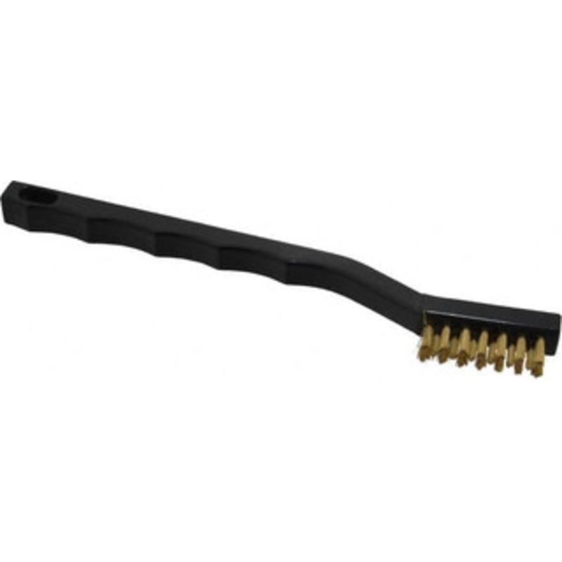 Gordon Brush 3 Rows x 7 Columns Brass Platers Brush 7-3/16 OAL, 7/16 Trim Length, Plastic Toothbrush Handle 21B – 79562674