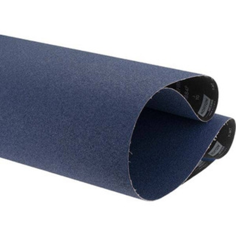Norton 37 Wide x 75 OAL, 50 Grit, Zirconia Alumina Abrasive Belt Zirconia Alumina, Coarse, Coated, Y Weighted Cloth Backing, Wet/Dry, Series R824 69957305107 – 99367708