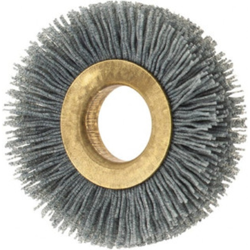 Osborn 2 OD, 5/8 Arbor Hole, Crimped Nylon Wheel Brush 3/8 Face Width, 7/16 Trim Length, 15,000 RPM 0001140300 – 06081723