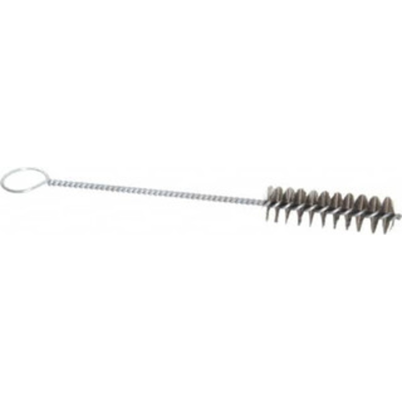 PRO-SOURCE 3 Long x 7/8 Diam Steel Twisted Wire Bristle Brush Single Spiral, 10 OAL, 0.008 Wire Diam, 0.16 Shank Diam 05125 – 02113611