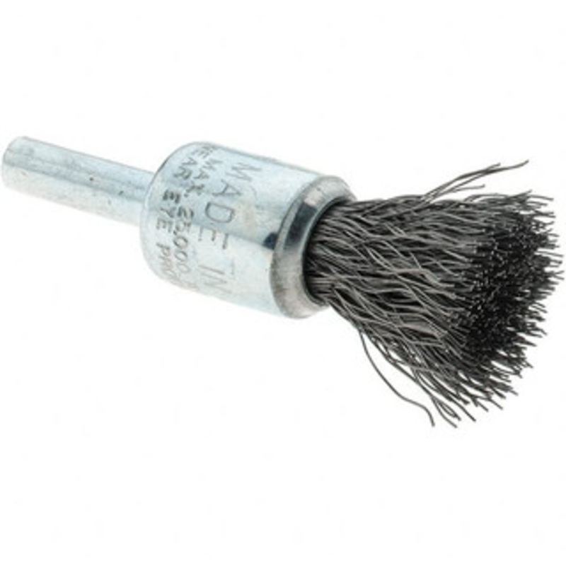 Tru-Maxx 1/2 Diam Steel Flared Crimped End Brush 7/8 Trim Length, 1/4 Shank Diam, 25,000 Max RPM 88507 – 32246316