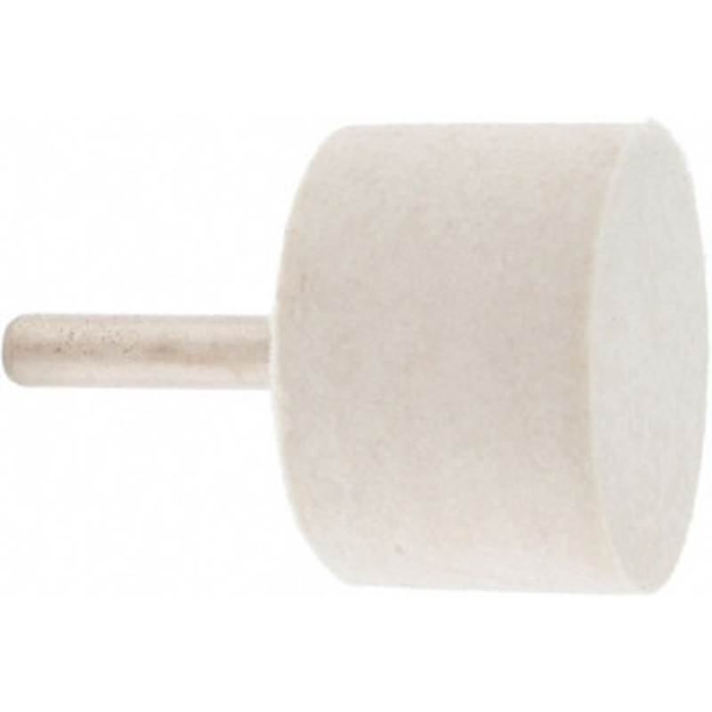 Value Collection 1-1/2 Diam 1/4 Shank Diam Rock Hard Density Cylinder Shaped Mounted Bob 1 Head Length, 2 Shank Length, Wool Felt 516185 – 91068379