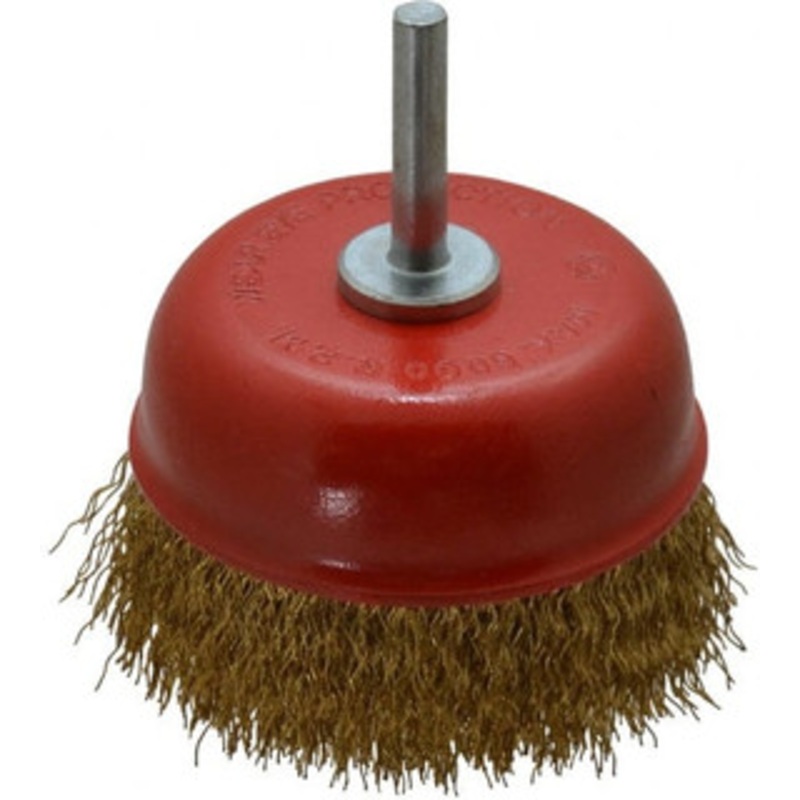 Value Collection 3 Diam 1/4 Shank Steel Fill Cup Brush Crimped Wire, 0.012 Wire Diam, 6,000 Max RPM S04186052 – 04186052