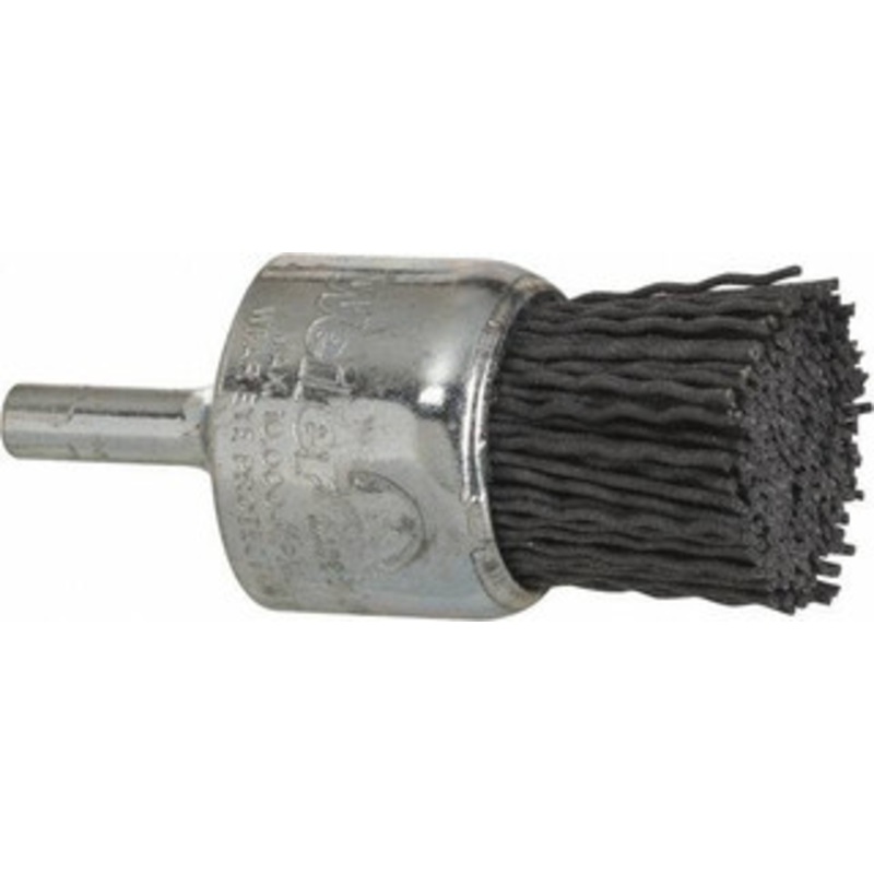 Weiler Abrasives 1 Diam Nylon Crimped End Brush 7/8 Trim Length, 1/4 Shank Diam, 10,000 Max RPM 10157 – 75846626