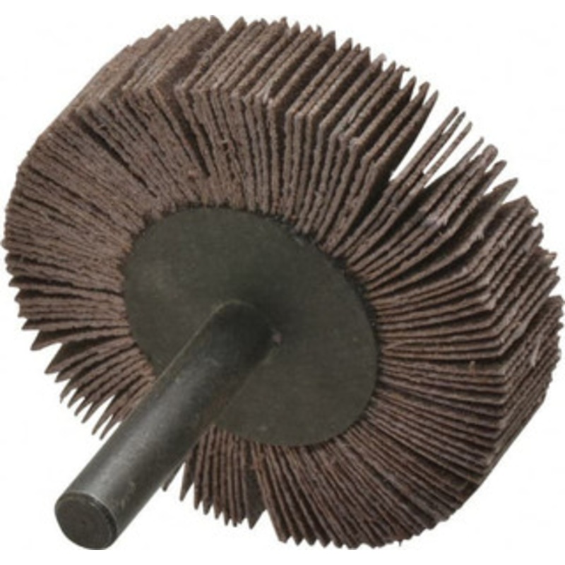 3M 2 Diam x 1/2 Face Width, Very Fine Aluminum Oxide Coated Mounted Flap Wheel 1/4 Shank Mount, 180 Grit, XE Weighted Cloth Backing, 20,000 Max RPM 00051125087742 – 09288838