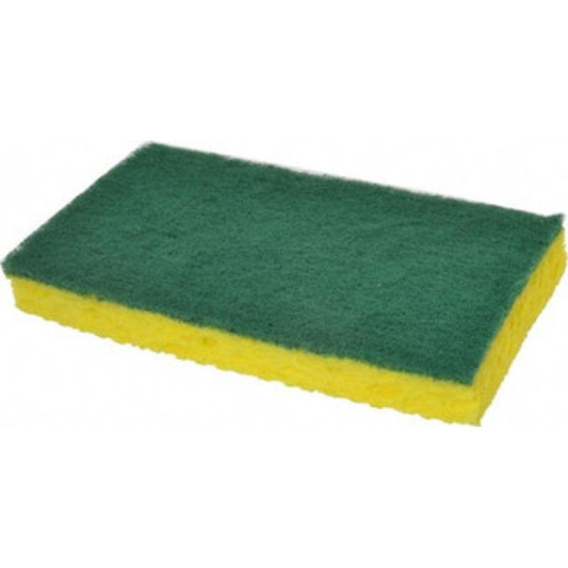 3M 6.1 Long x 3.6 Wide x 0.7 Thick Scouring Sponge Medium-Duty, Yellow/Green 7010028899 – 76634773